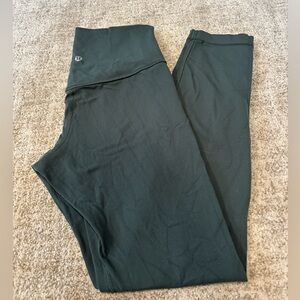Lululemon Dark Green Leggings 25” sz 4